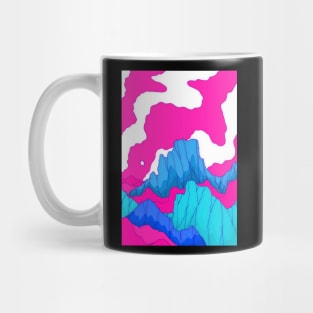 Mounts of pink and blue Mug